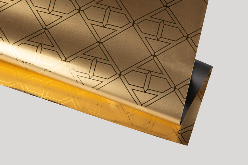 Bespoke wrapping paper with logo - METALLISED PAPER