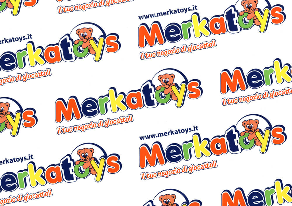 Carta patinata - carta da pacchi personalizzata con logo MERKAT-TOYS