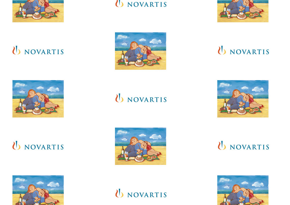 Carta da banco personalizzata - carta imballaggio medicinali personalizzata Novartis