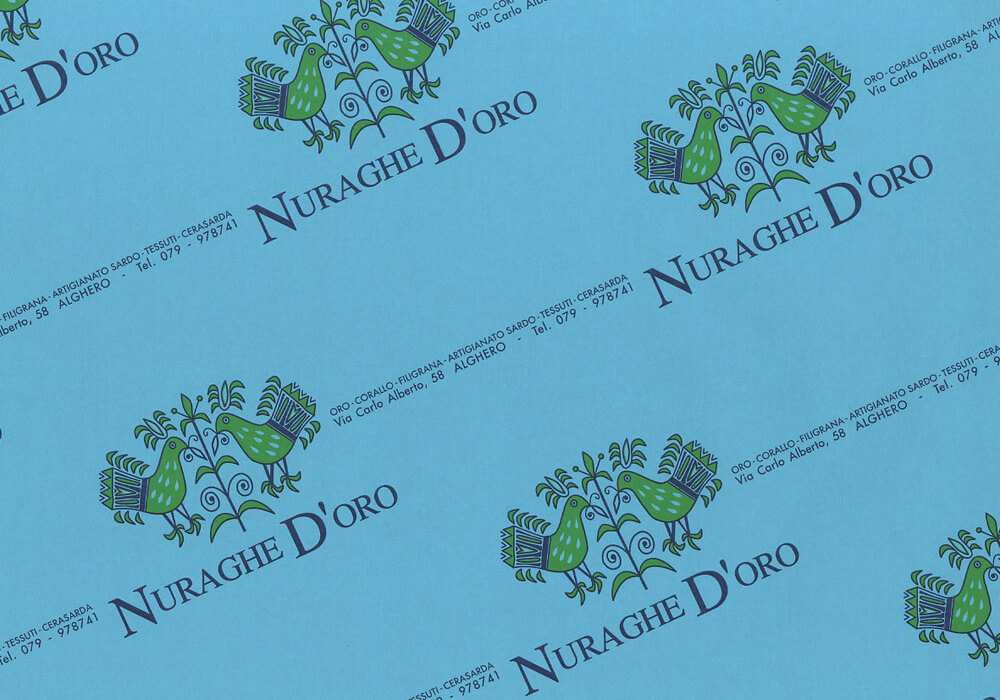 carta kraft - sacchetti carta kraft personalizzata con logo NURAGHE D'ORO